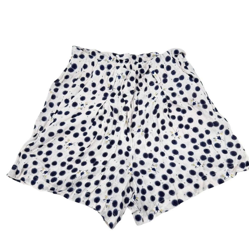 H&M Anna Glover Polka Dot Shorts High Waist Casual Summer Size 8 Chic Summer Fun